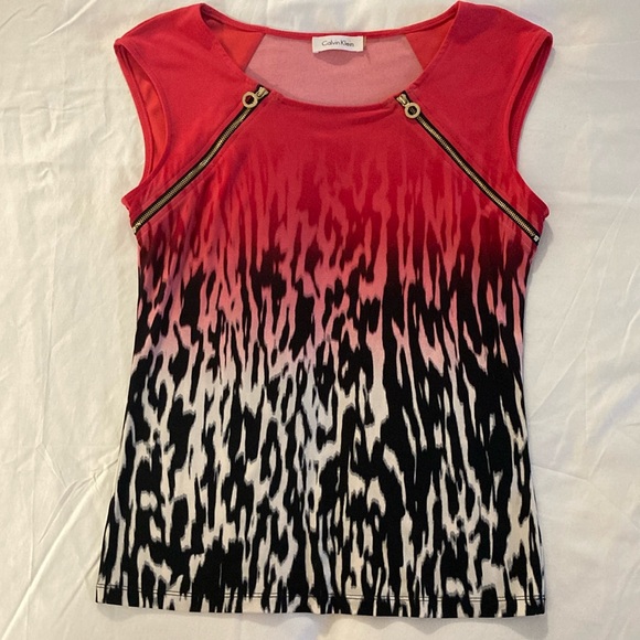 Calvin Klein Tops - Calvin‎ Klein Ombré Zipper Top size S